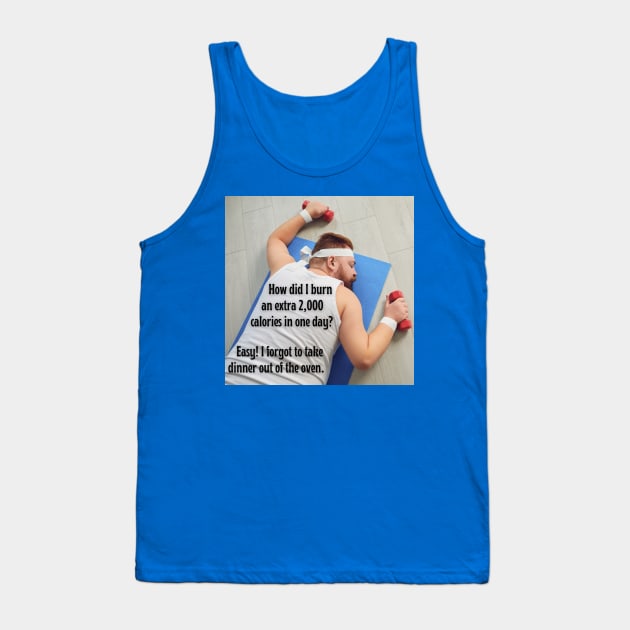 Skip the Gym Weightlifting Workout! Father's Secret to Burning Calories Without a Diet. (w/Inspiratioal Poster Dad) (MD23Frd006) Tank Top by Maikell Designs